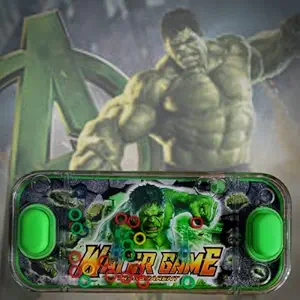 KARBD Marvel Avengers Super Hero Hulk Ring Toss Water Game Double Button Handheld Water Console Game for Kids Boys Girls All Age Children 2 Button with Rings PSP Shape Video Games Toy Return Gifts