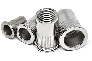 AS Trader (Pcs-15) M4x11 mm Blind Rivet Nut Insert Nutsert Carbon Steel Imported Export Quality | Flat Head Threaded Rivet Nut Furniture for Elevators Automobiles Switches