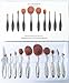 Goldrose 10 pcs Soft Oval Toothbrush Mermaid Multipurpose Makeup Brush Set Foundation Brushes Cream Contour Blush Powder Concealer Brush Cosmetics Tool(Silver)