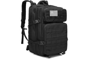 Clever Kangaroo Multi-Use Army Bag Military Rucksack 45L Waterproof Tactical Backpack Backpack men's Molle Backpacks Large Assault Pack for Outdoor Trekking, Camping, Hiking