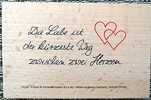 Poesiestempel HEYDA 6x9cm Embossing Motivstempel : (Die Liebe ist der)