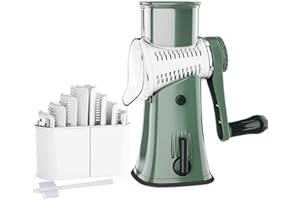 Bugucat Vegetable Chopper, Vegetable Cutter, Cheese Grater, Potato Cutter, Mandoline Slicer, Peeler Food Salad Chopper, Vegetable Slicer Spiralizer with 5 Interchangeable Stainless Steel Blades