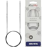 KnitPro 150 cm x 4.5 mm Nova Fixed Circular Needles Silver