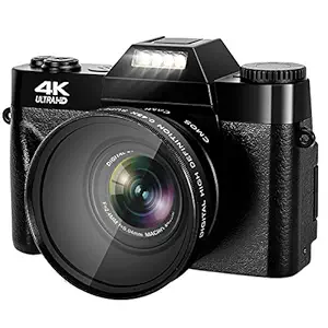 48MP Digital Camera, 4K Camcorder Vlogging Camera Camcorder for YouTube, 16X Digital Zoom 3.0 Flip Screen YouTube Camera Blogging Camera with SD Card