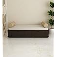 SIVOM Cyprus Multipurpose Diwan Single Bed with Storage Engineered Wood Single Box Bed Dark Wenge Finish Knock Down