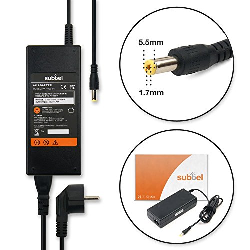 subtel® Qualitäts Netzteil (19V,90W) für Acer Aspire S3 (2.2m) Notebook Laptop Ladekabel - 2