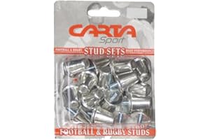 Carta Sport ALUMINIUM RUGBY UNION STUDS (BLISTER PACK OF 16),Silver,18MM