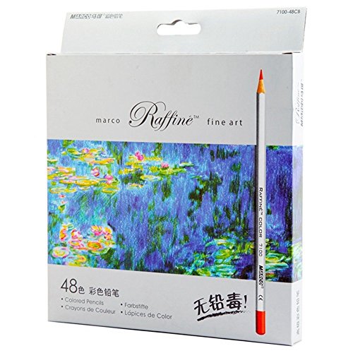 BabyIn Lápices colured para Pinturas de niños del jardín secreto del arte de dibujo Aupplies artesanía, Adultos Libros para colorear (Papel encajonado)(48)