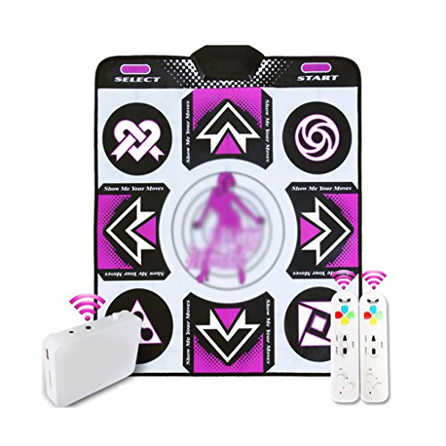 Preisvergleich Produktbild Tanzdecken, Wireless Induktionsspiel Tanzmatten, Eine Person Abnehmen Abnehmen Rutschfeste Yoga-Matten, TV Oder Computer 2 Schnittstelle, Erwachsene Und Kinder Spiel Decke,Awith2.4Ghandle