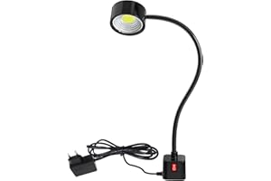XINYIQI Gooseneck - Luz LED flexible de 500 lúmenes de 120 voltios con base magnética industrial de iluminación para herramientas y late