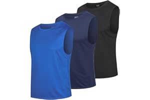 HUAKANG 3 ou 5 Pack Debardeur Homme Sport Tee Shirt sans Manche Homme Séchage Rapide pour Running Gym Fitness Musculation