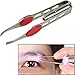 Produktbild Damen Augenbrauen-Pinzette mit LED-Deckenspot,, calidaka Edelstahl Wimper Haarentfernung Schräge Pinzette Make-up Werkzeug