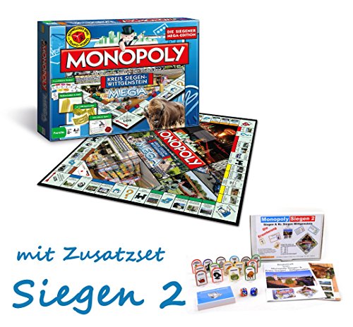 Preisvergleich Produktbild Monopoly Mega Kreis Siegen-Wittgenstein Siegen Siegerländer Brettspiel Gesellschaftsspiel mit Zusatzset