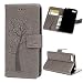 Produktbild Phone CASE Home Huwei Y5 2018 Case, Flip PU Ledertasche Wallet Flip Owl Cover mit Kartensteckplätzen & Ständer für Huawei Y5 2018-Purple (Color : Grey)