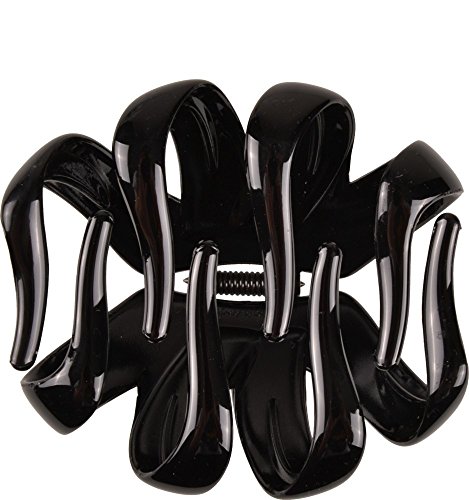 Solida Haarklammer Octopus groß, 2er Pack (2 x 1 Stück), schwarz - 2