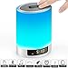 Produktbild Night Lights Bluetooth-Lautsprecher, Hetyre Touch Sensor LED Tischleuchte dimmbar RGB mehrfarbig mit Alarm Uhr, TF Kartenschlitz, freisprechanrufe, für Party, Schlafzimmer, Outdoor