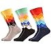 Produktbild Hammia Herren Socken Business Socken Gestreift Kariert Gepunktet Mehrfarbig Bunt Modisch und Edel Feine Baumwolle Smart Design Calf Crew Socke Männer Art Patterned Casual Crew Socken Baumwollsocken