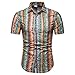 Produktbild Herren Hemd Kurzarm-Hemden Slim-Fit T-Shirt Sommer Freizeit T-Shirts Button Down Graphic Hemden Shirts Poloshirts (L, Grün)