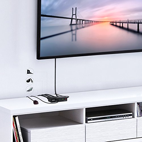 AUKEY HDMI Switch 3 Eingang 1 Ausgang Unterstützung 4K und 3D aus Metall für HDTV / Blu-ray-Player / DVR / Xbox / PS4 usw. - 5