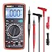 Price comparison product image Digital Multimeter with Alligator Clips - Manual ranging multiemter with AC/DC Voltage/Account test,Voltage Alert, Amp/Ohm/Volt Multi Tester/Diode and Continuity Test HZ with Back light LCD Display