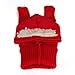 Koly Baby Kids Girls Boys Winter Warm Woolen Coif Hooded Scarf Caps Hats (Red)