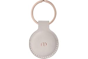 Nereides Hülle kompatibel mit Apple Airtag Anhänger, Airtags Schlüsselanhänger PU Leder Ganzkörper Kratzfest, Case für Air Tag mit Key Ring Khaki