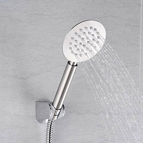 Hiendure® Moderne 4 Zoll Runde Handbrause wasserfall Badezimmer Silber Anti-Kalk-Düsen Duschkopf Edelstahl, Chrom - 5
