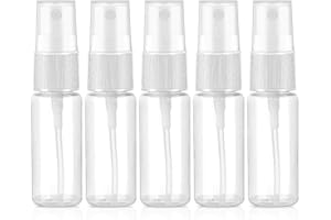 KHYYQUA 5 Pièces 20 ml Flacon Vaporisateur, vaporisateur plastique,Bouteille Spray Vide Transparent, plastique transparent Bouteille de Voyage Vide Réutilisables