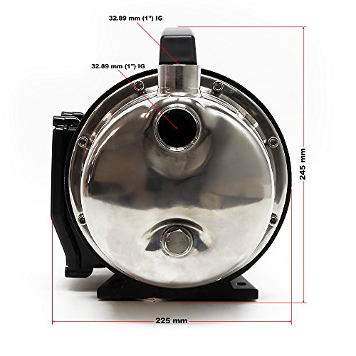 Edelstahl Hauswasserwerk Gartenpumpe 1100 W 4600 L/h mit Pumpensteuerung - 6