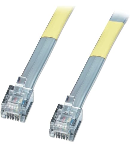 Powteq - Câble téléphonique de 10 mètres - Avec prises RJ11 - Wit