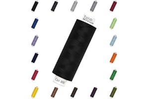 ‎NÄHMIT Nähmit - Gütermann Allesnäher Nähgarn Toldi - 500m Nähmaschinengarn + GRATIS FARBKARTE (01-000 - schwarz)