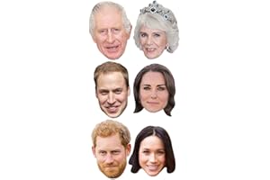 Star Cutouts SMP452 Royal Connections - Confezione da sei maschere della famiglia reale britannica