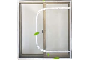 DUCHEN NEW Window Protection for Cat Protect Net Mesh with Zipper,Fly Screen Self-Adhesive Netting Anti-Mosquito Insect,Cut To Size (Custom Size, Custom Position) …