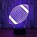 Produktbild American Football Led Lamp Rugby 3D Night Light With 7 Colors Remot Touch Table Lamp Optical Illusion Atmosphere Lamp