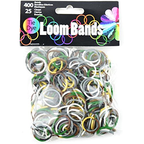 Patterned Loom Bands 400/Pkg W/25 Clasps-Camo Tie-Dye