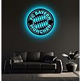 Bayern-Logo Backlight Lamp| LED Wall Art Gift Superhero|Comic Lovers Kids Room Gift|Floating Wooden Wall Art|24 * 24 Inch