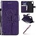 Produktbild iPhone X Hülle PU Leather,iPhone X Case Anti-scratch,Hpory Retro Elegant Katze und Baum Muster Solid Color Leather with Strap Lanyard PU Ledertasche Handyhüllen Bookstyle Klapphülle PU Leather Case With Multi-Kredit Kartenfächer Wallet Flip Cover mit Standfunktion Magnetverschluß Cover Case PU Leder Und Silikon Innenschale Anti-Staub Anti-Kratzer und Shockproof Telefon Tasche Handytasche Schutzhülle für iPhone X + 1 x Hpory Stylus-(Lila)