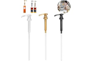 BRITECO 3-Pack Universal Fit Syrup Pump for Coffee Syrup Bottles - Easy-to-Clean Liquid Dispenser Pump for Kitchen & Barista Tools