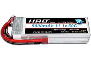 HRB POWER HRB 5000mAh 3S 11.1V 50C Lipo Battery with Deans T Plug for DJI F450 Quadcopter Airplane Helicopter Car Truck Boat Hobby