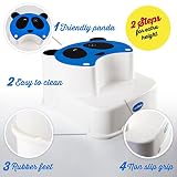 Baby Doppelstufen Schemel – Der Zwinkernde Panda – Kinder Tritthocker – Perfekt für Kinder-Badezimmer oder Kleinkind Toiletten Training - 4
