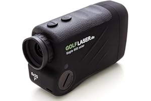 Golflaser.de - Misuratore di distanza laser Eagle 600 Solar FlagFinder - Pannello solare - portata 600 m - Impermeabile - Rangefinder RocketGolf