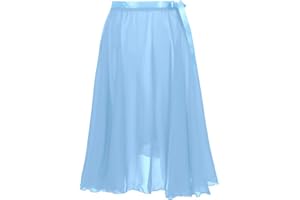 iiniim Longue Jupe de Sport Femme Fille Jupe de Danse Ballet Latine Mousseline Jupe de Plage Ete Jupe de Skate Gymnastique Gym Patinage Yoga Pilates Taille Haute