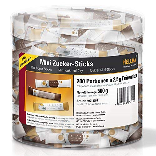 Preisvergleich Produktbild HELLMA Mini-Zuckersticks, in Runddose, Inhalt: 200 (Neu)