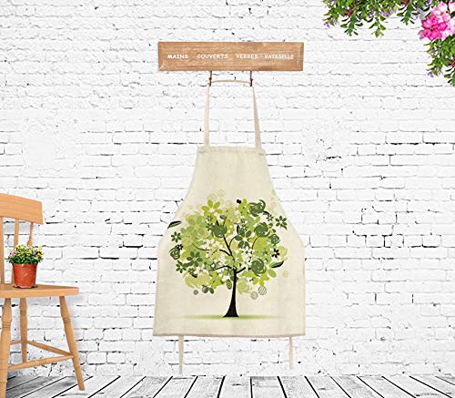 Preisvergleich Produktbild Verstellbare Profi-Schürze Stilvolle und interessante Neuheit Waschbar Professionelle Qualität Geeignet für die Backen Grill Küche Bbq (56Cm X 68 Cm) Ein tolles Geschenk für Ihre Liebsten, Baum-A