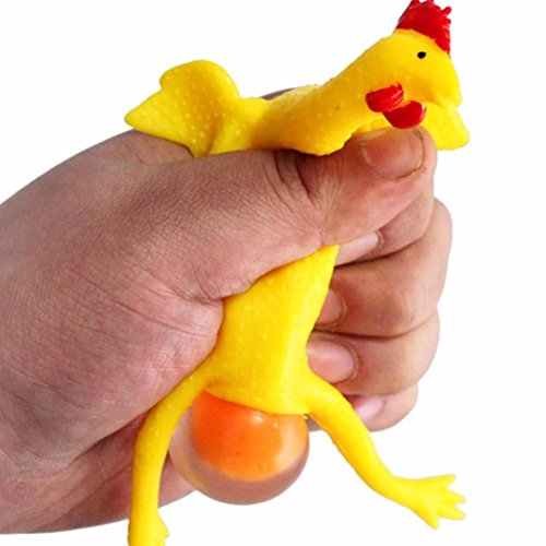 Preisvergleich Produktbild squarex Exquisite Squishy Squeeze Spielzeug Huhn und Eier Schlüsselanhänger Ornaments Stress lindern, Kunststoff, Eggs, 15*5cm / 5.9"*1.97"