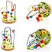 Fajiabao 2 Pcs Brightly Coloured Mini Size Wooden Bead Maze Roller Coaster Puzzle Toy Counting Frames Lovely Christmas Birthday Gift for Toddlers Random Delivery (Style A)