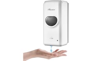 PLUSSEN Dispenser di sapone da parete, in acciaio inox 304, dispenser di sapone liquido per le mani, dispenser di disinfettante per le mani in gel liquido (liquido automatico, 1000 ml)
