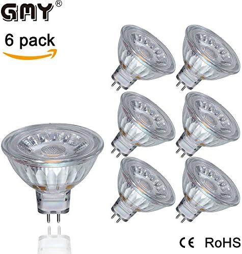 GMY Lighting® Led Spotlight 5W 12V (Replacement for 35W MR16 Halogen Spot) 6000K 36º Cool White 6 Pack