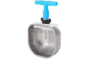 Cikonielf 5 Stück Kaninchen Wasserschalen Edelstahl Automatische Kaninchen Trinker Nippel Trinkschale Waterer Farm Zubehör(Große Schüssel)