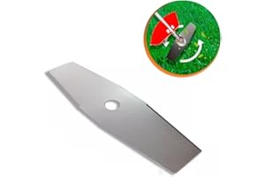 KNAKASAKI | Disco de 2 Puntas Universal para Desbrozadora o Cortacésped, Cuchilla para Cortar Zarza o Vegetación Densa, Acero de 3 mm (300 x 25,4 x 3 mm) |